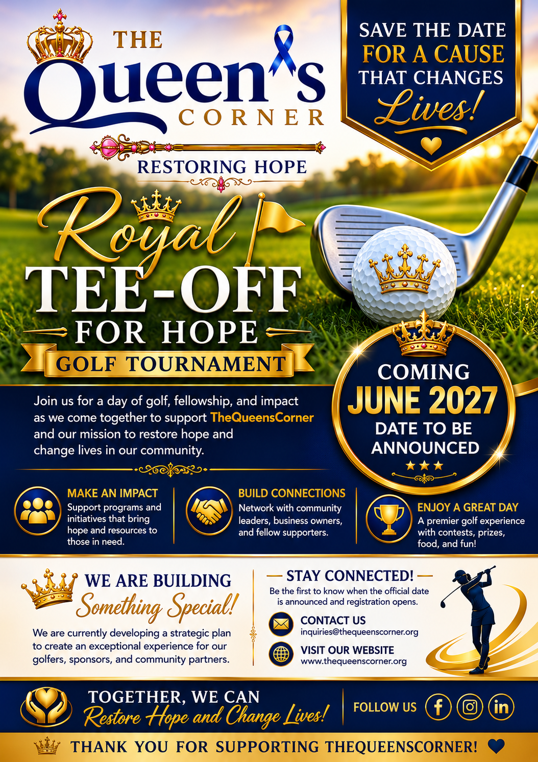 ⛳ ROYALTY TEE-OFF FOR HOPE