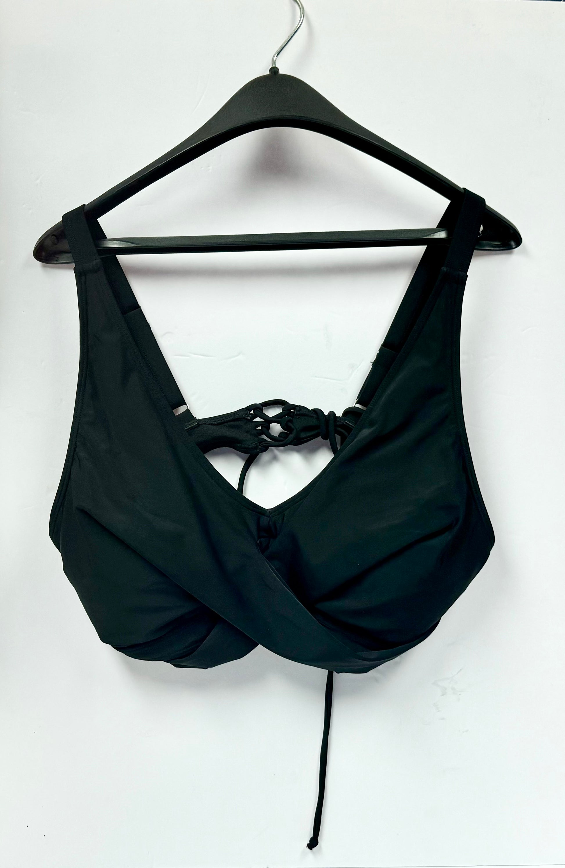 Black Lace-Up Bikini Set