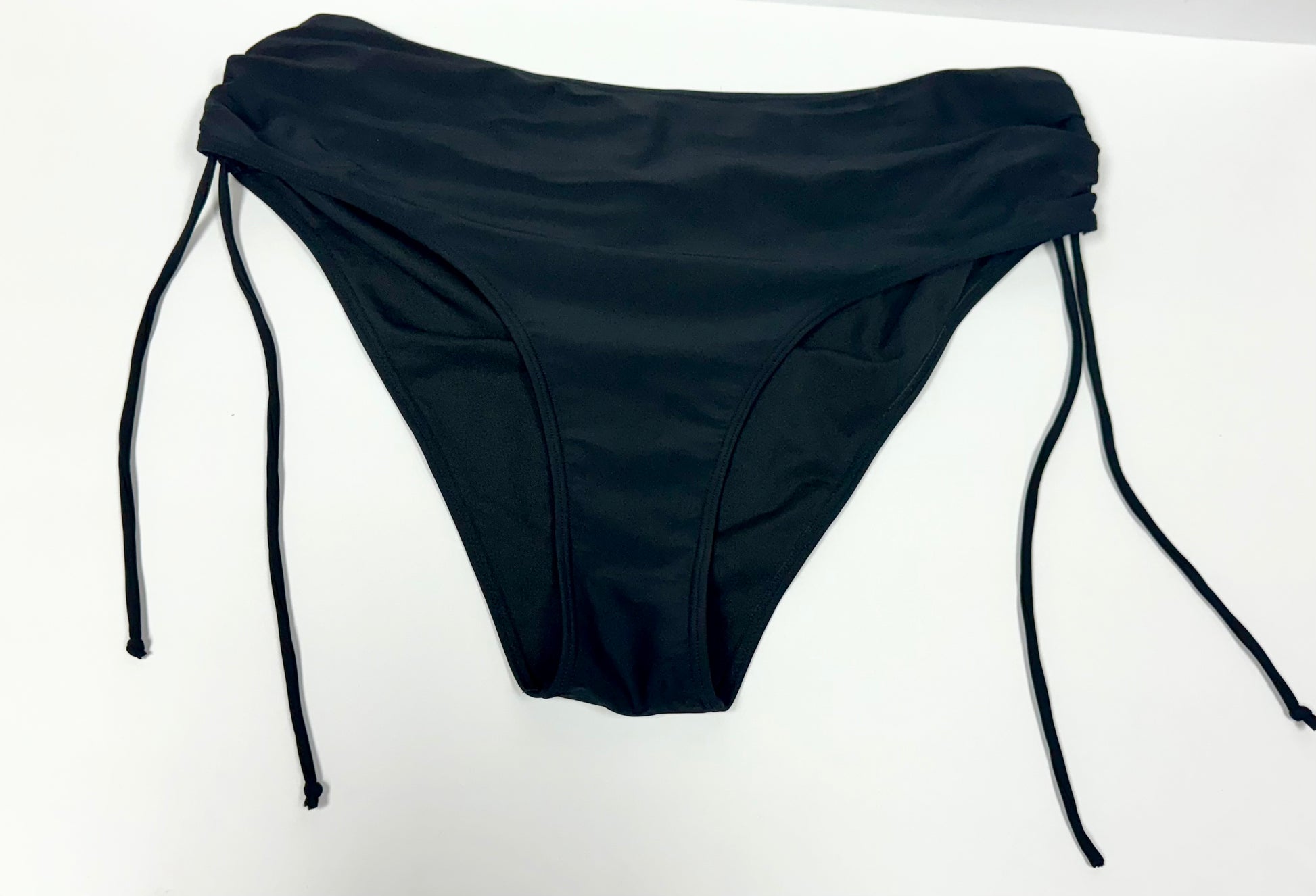 Black Lace-Up Bikini Set