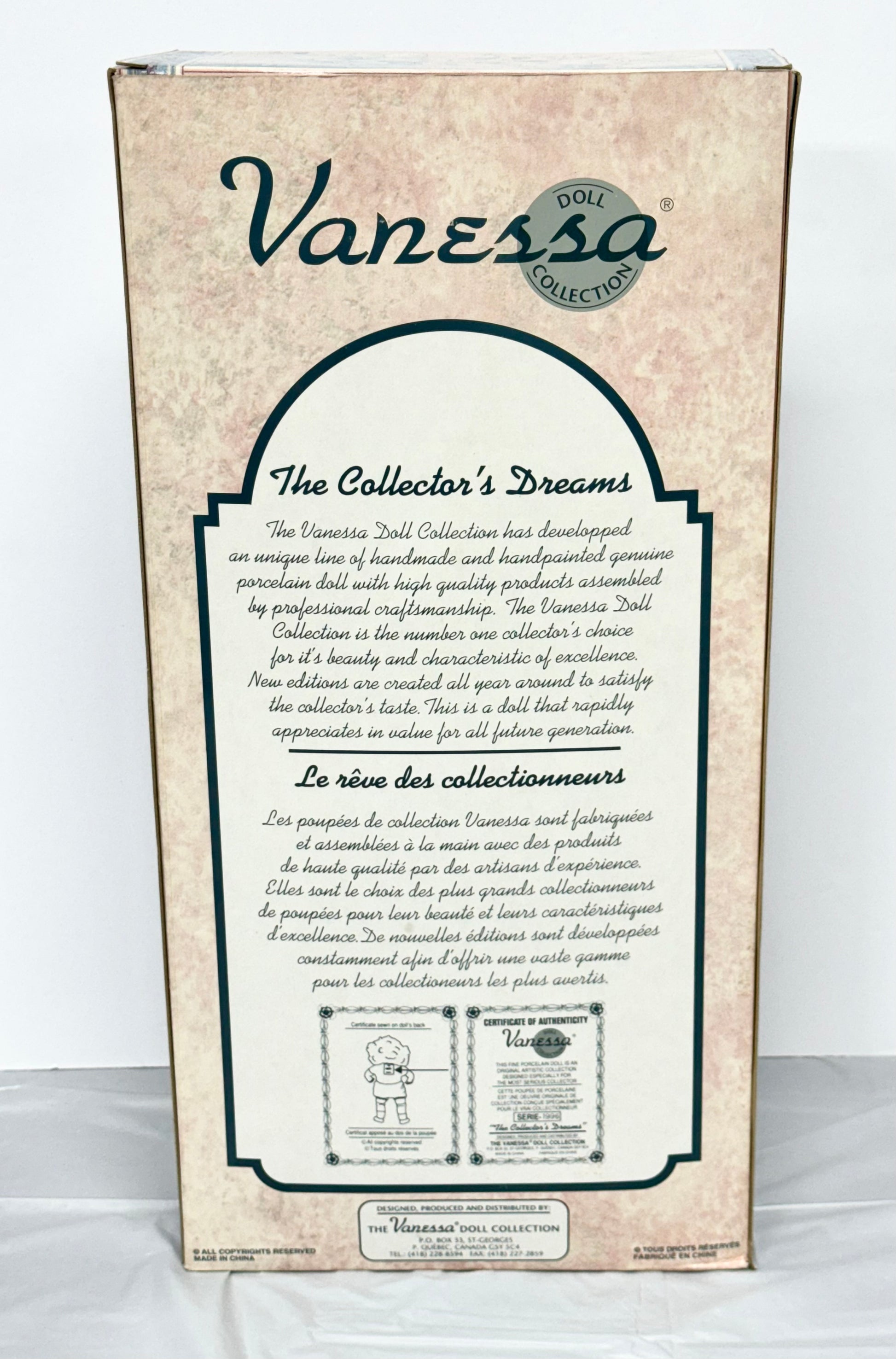 Vanessa Doll Collection – Special Edition Fine Porcelain Doll in Original Box
