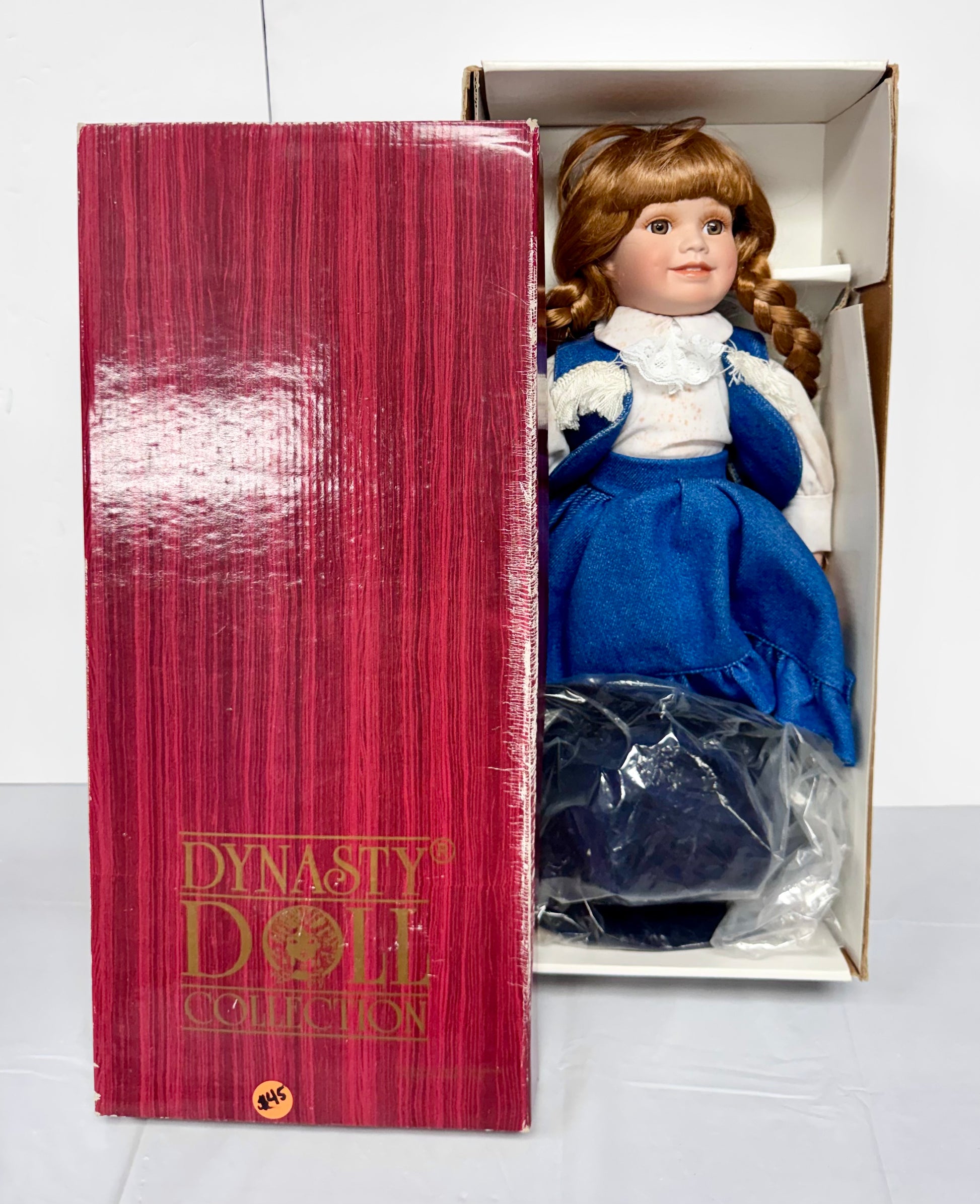 Dynasty Doll Collection – Auburn Braids, Royal Blue Dress, Original Box