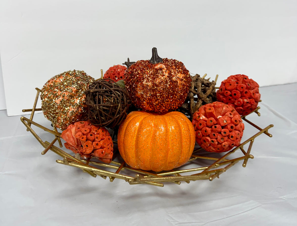 Autumn Harvest Decorative Centerpiece Bowl