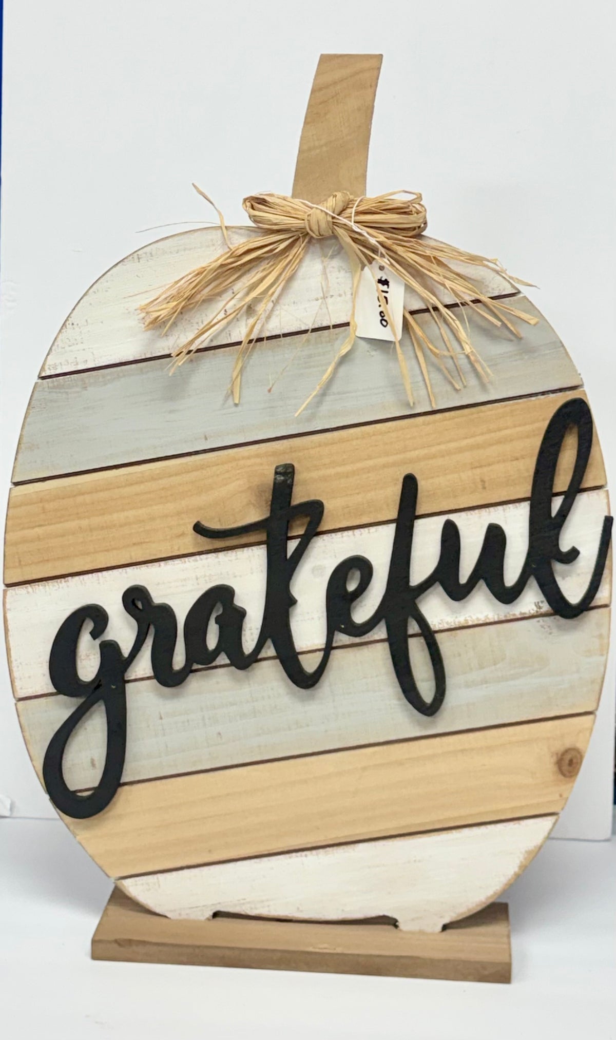 Gratitude Pumpkin Wooden Sign