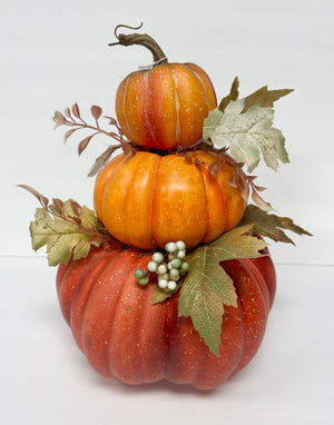 Three-tier Stacked Pumpkin Decoration